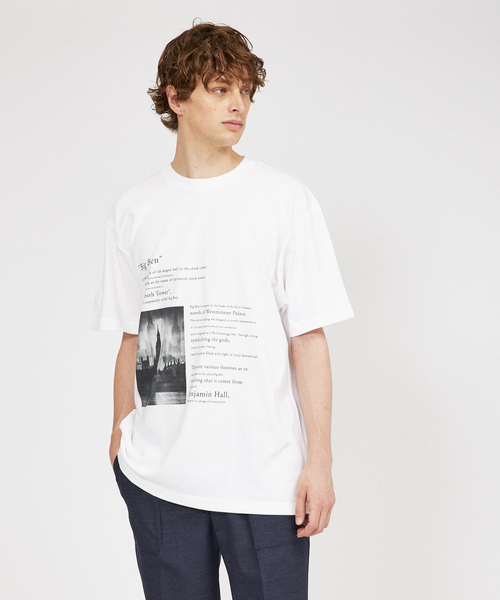 DESIGNWORKS(デザインワークス)の「【BIGBEN】ロゴ 半袖Tシャツ(Tシャツ/カットソー・メンズ・ホワイト/ブラック・46/48/50)」の1枚目の写真