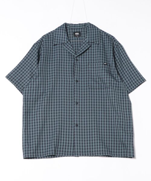 VANS(バンズ)の「VANSアパレル(WJ) ヴァンズ M CF Open Collar S Shirt ショートスリーブ 125R1060300 ABC-MART限定 BLUECHECK(Tシャツ/カットソー・メンズ・ブルー・MEDIUM/LARGE/X-LARGE)」の1枚目の写真