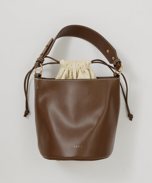 mline（エムライン）の「loti 巾着付きバケツBAG（トートバッグ・レディース・ブラウン/ブラック・FREE）」の10枚目の写真