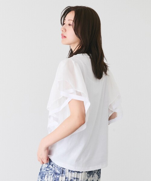 Jayro(ジャイロ)の「テープ付フレンチ袖プルオーバー(Tシャツ/カットソー・レディース・ブラック/ホワイト・FREE)」の17枚目の写真