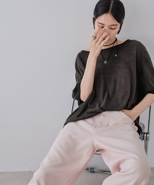 JEANASIS(ジーナシス)の「シアーテンジクTEE SS/574919(Tシャツ/カットソー・レディース・ブラック系その他/ブラック/ホワイト/ピンク・FREE)」の20枚目の写真