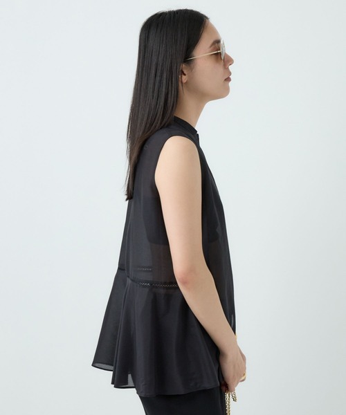 Chaos（カオス）の「Chaos(カオス)/シルクコットンブロウブラウス（シャツ/ブラウス・レディース・ライトブルー/ブラック・FREE）」の11枚目の写真