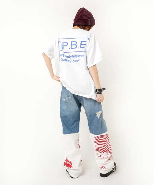RNA(アールエヌエー)の「M2501 ブルーアイズキャットT(Tシャツ/カットソー・レディース・ライトブルー/アッシュグレー/ホワイト・MEDIUM)」の16枚目の写真