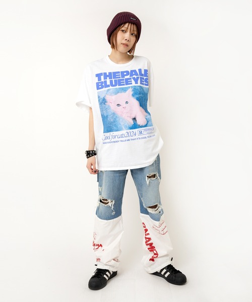 RNA(アールエヌエー)の「M2501 ブルーアイズキャットT(Tシャツ/カットソー・レディース・ライトブルー/アッシュグレー/ホワイト・MEDIUM)」の15枚目の写真