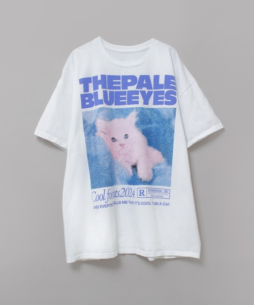 RNA(アールエヌエー)の「M2501 ブルーアイズキャットT(Tシャツ/カットソー・レディース・ライトブルー/アッシュグレー/ホワイト・MEDIUM)」の6枚目の写真