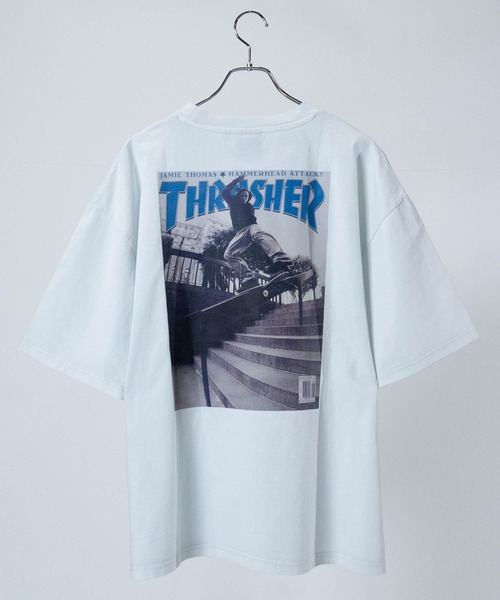 THRASHER(スラッシャー)の「【at】〔THRASHER/スラッシャー〕ピグメント加工 マガジンTシャツ(Tシャツ/カットソー・メンズ・グレー/ピンク/ブラウン/サックスブルー/チャコールグレー・LARGE/MEDIUM)」の1枚目の写真