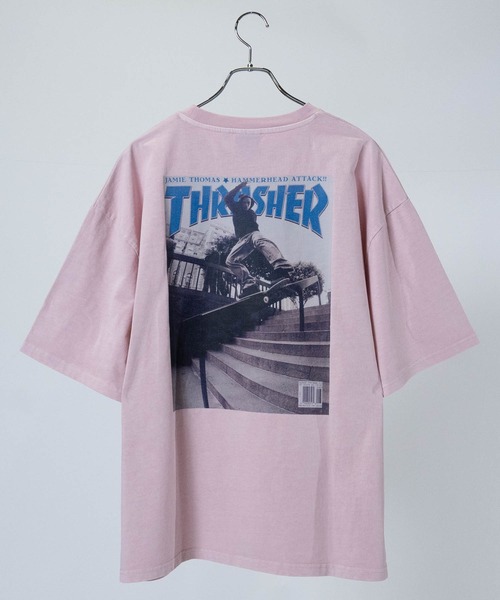 THRASHER(スラッシャー)の「【at】〔THRASHER/スラッシャー〕ピグメント加工 マガジンTシャツ(Tシャツ/カットソー・メンズ・グレー/ピンク/ブラウン/サックスブルー/チャコールグレー・LARGE/MEDIUM)」の5枚目の写真