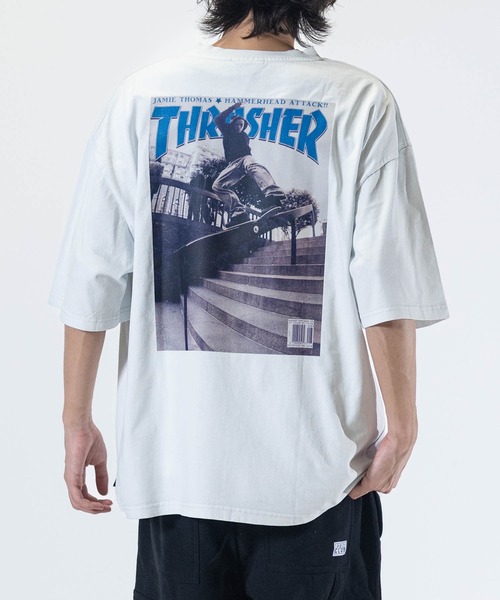 THRASHER(スラッシャー)の「【at】〔THRASHER/スラッシャー〕ピグメント加工 マガジンTシャツ(Tシャツ/カットソー・メンズ・グレー/ピンク/ブラウン/サックスブルー/チャコールグレー・LARGE/MEDIUM)」の8枚目の写真