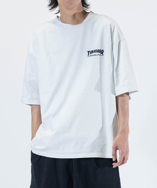 THRASHER(スラッシャー)の「【at】〔THRASHER/スラッシャー〕ピグメント加工 マガジンTシャツ(Tシャツ/カットソー・メンズ・グレー/ピンク/ブラウン/サックスブルー/チャコールグレー・LARGE/MEDIUM)」の6枚目の写真