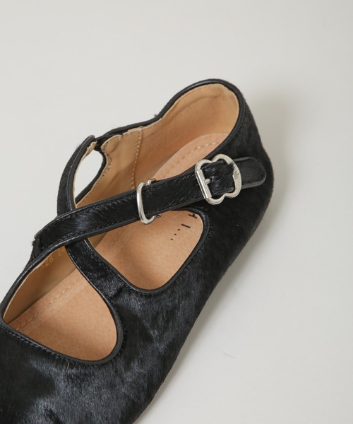 MOHI（モヒ）の「MOHI/ハラコクロスストラップシューズ（パンプス・レディース・その他1/ブラック・36/37/38）」の9枚目の写真