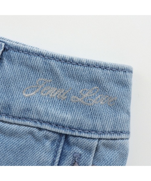 JENNI love（ジェニィラブ）の「【ウエスト調整可・コットン100％】サイドレースアップデニムショーパン（デニムパンツ・キッズ・サックスブルー/ブラック・130cm/140cm/150cm/160cm）」の12枚目の写真