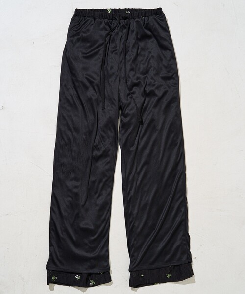 FREAK'S STORE（フリークスストア）の「限定展開　シアー 小花柄 刺繍 ルーズパンツ（その他パンツ・レディース・アイボリー/ブラック・ﾌﾘ-）」の4枚目の写真