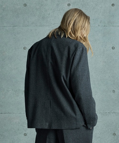 セール】ヘリンボーン柄テーラードジャケット（テーラードジャケット