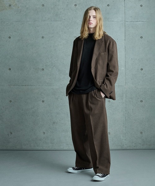 セール】ヘリンボーン柄テーラードジャケット（テーラードジャケット