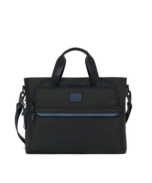A4可 美品 TUMI ナイロン レザー トートバッグ 黒 バミューダ チャーム トートバッグ ハンドバッグ ショルダーバッグ ナイロン 黒