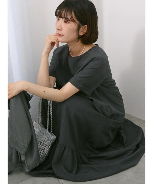セール】リネンタッチマキシティアードワンピース（ワンピース