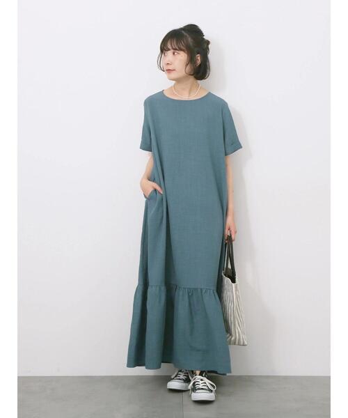 セール】リネンタッチマキシティアードワンピース（ワンピース