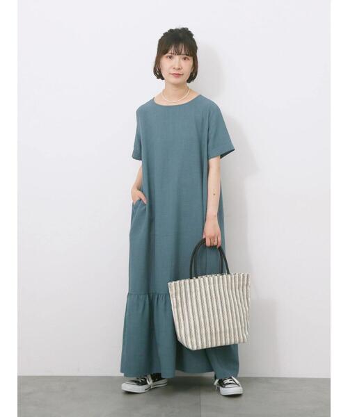 セール】リネンタッチマキシティアードワンピース（ワンピース