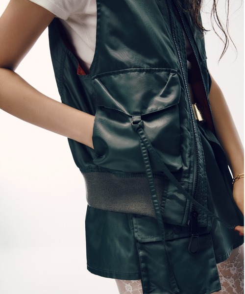 セール】SLEEVELESS MA-1 VEST/スリーブレスMA-1ベスト（ナイロン