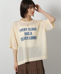 LAKOLE | シアーロゴニットプルオーバー6分袖 / 571921(ニット/セーター)