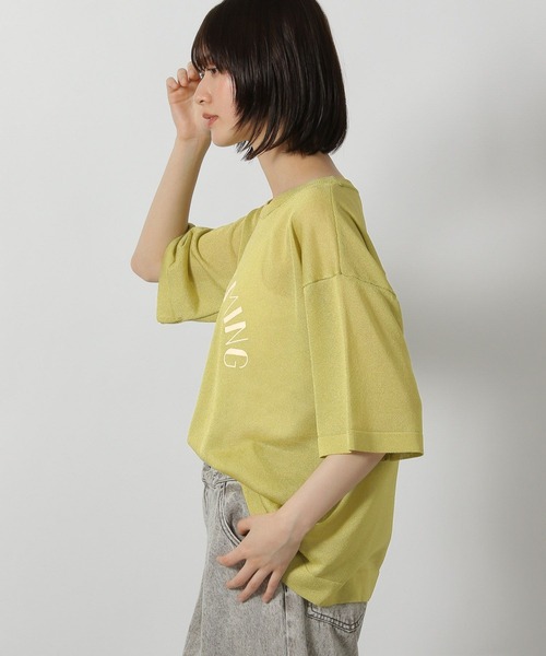 LAKOLE(ラコレ)の「シアーロゴニットプルオーバー6分袖 / 571921(ニット/セーター・レディース・ブラック/アイボリー/セージグリーン・FREE)」の18枚目の写真