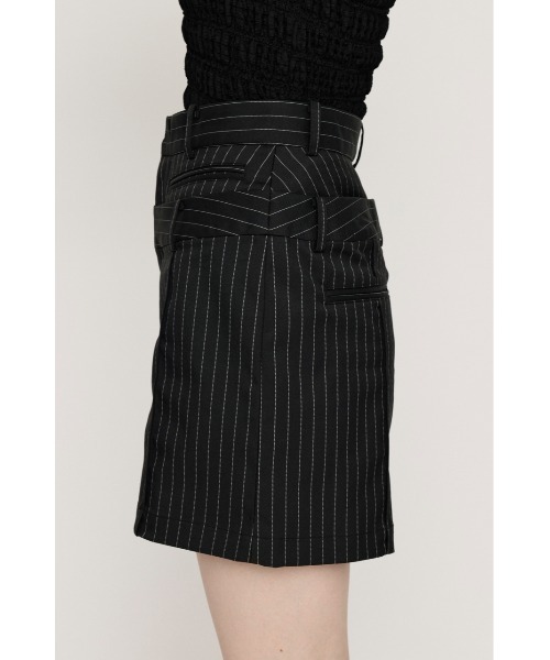 SLY(スライ)の「H/W LAYERD S/PT ハイウエスト レイヤード ショートパンツ 夏服 秋服(スラックス・レディース・ブラック/マルチ・1/2)」の10枚目の写真