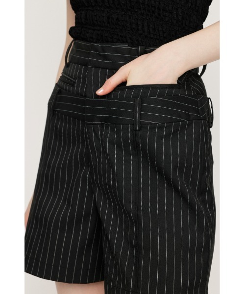 SLY(スライ)の「H/W LAYERD S/PT ハイウエスト レイヤード ショートパンツ 夏服 秋服(スラックス・レディース・ブラック/マルチ・1/2)」の14枚目の写真
