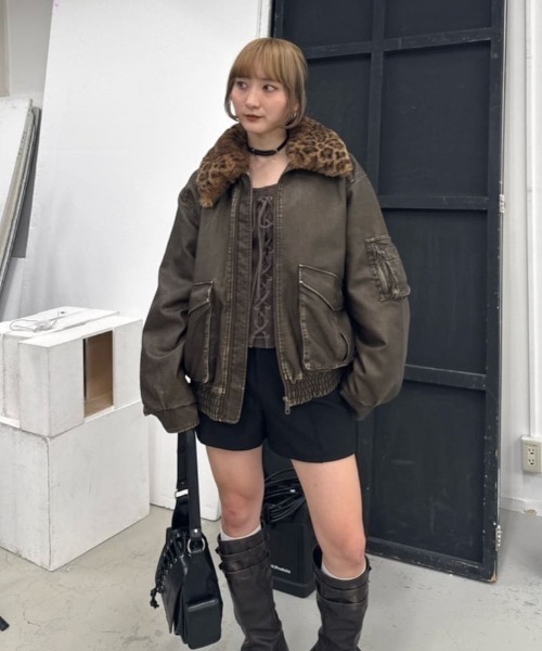 SLY(スライ)の「H/W LAYERD S/PT ハイウエスト レイヤード ショートパンツ 夏服 秋服(スラックス・レディース・ブラック/マルチ・1/2)」の15枚目の写真