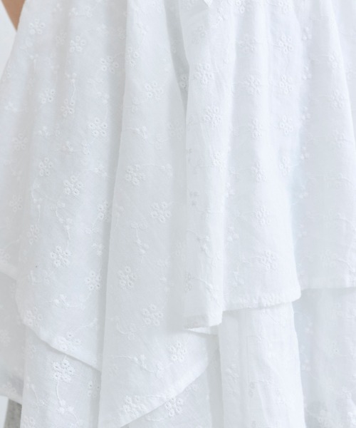 OLIVE des OLIVE（オリーブデオリーブ）の「イレヘムキャミチュニックワンピース（ワンピース・レディース・ブラック/オフホワイト/ホワイト・FREE）」の11枚目の写真