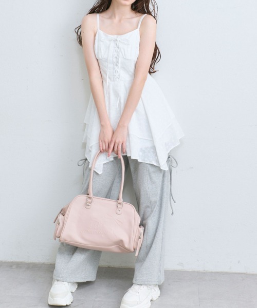 OLIVE des OLIVE（オリーブデオリーブ）の「イレヘムキャミチュニックワンピース（ワンピース・レディース・ブラック/オフホワイト/ホワイト・FREE）」の8枚目の写真