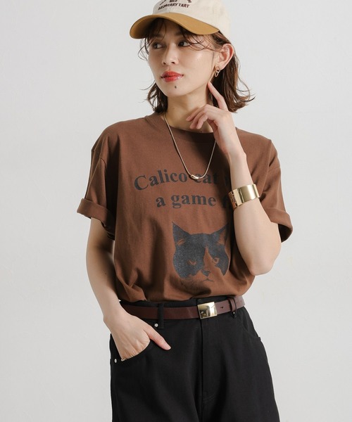 studio CLIP(スタディオクリップ)の「【daily CLIP】REGENCY WORKS ショートスリーブT(Tシャツ/カットソー・レディース・アイボリー/ナチュラル/ライトブラウン/ホワイト/ブラウン/ネイビー・FREE)」の3枚目の写真