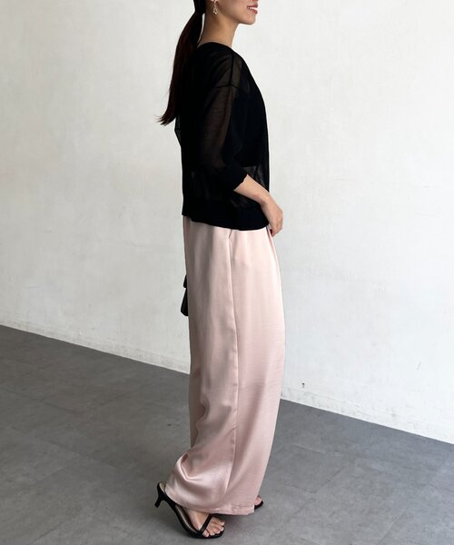 Chez toi（シェトワ）の「前後2WAYシアーニットカーデ（カーディガン/ボレロ・レディース・ブラウン/ブルー/ブラック・FREE）」の12枚目の写真