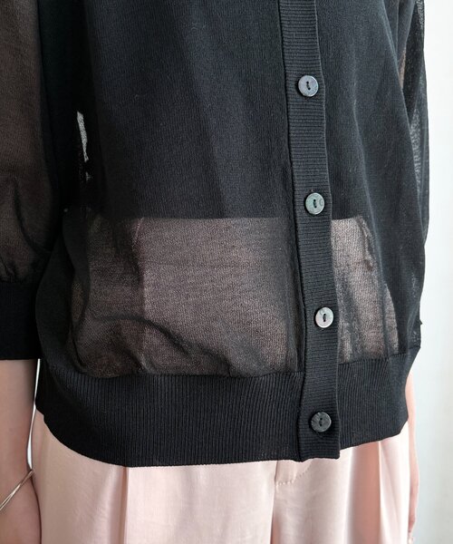 Chez toi（シェトワ）の「前後2WAYシアーニットカーデ（カーディガン/ボレロ・レディース・ブラウン/ブルー/ブラック・FREE）」の20枚目の写真