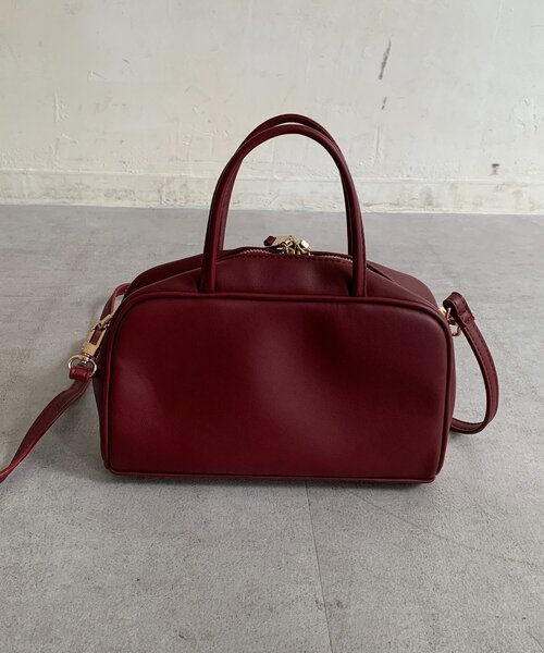 DouDou（ドゥドゥ）の「チャーム付横長ボストン（ショルダーバッグ・レディース・ブラック/キャメル/ボルドー・FREE）」の15枚目の写真