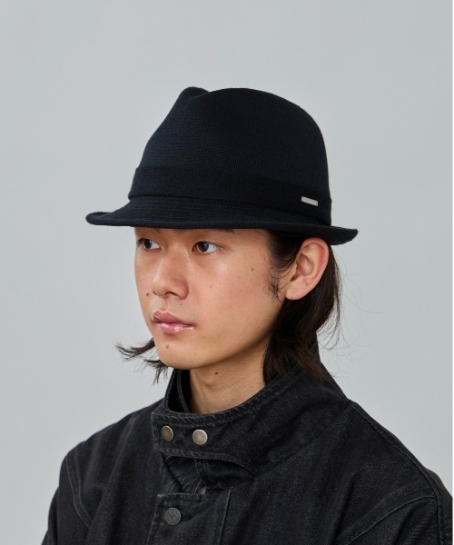 OVERRIDE(オーバーライド)の「OVERRIDE OGC STANDARD KNIT FEDORA / オーバーライド(ハット・メンズ・ブラック/ベージュ/ブラウン・62cm/60cm/58cm)」の2枚目の写真