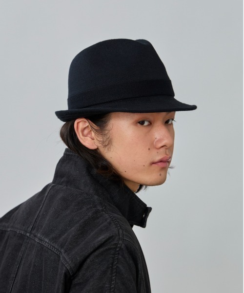 OVERRIDE(オーバーライド)の「OVERRIDE OGC STANDARD KNIT FEDORA / オーバーライド(ハット・メンズ・ブラック/ベージュ/ブラウン・62cm/60cm/58cm)」の4枚目の写真