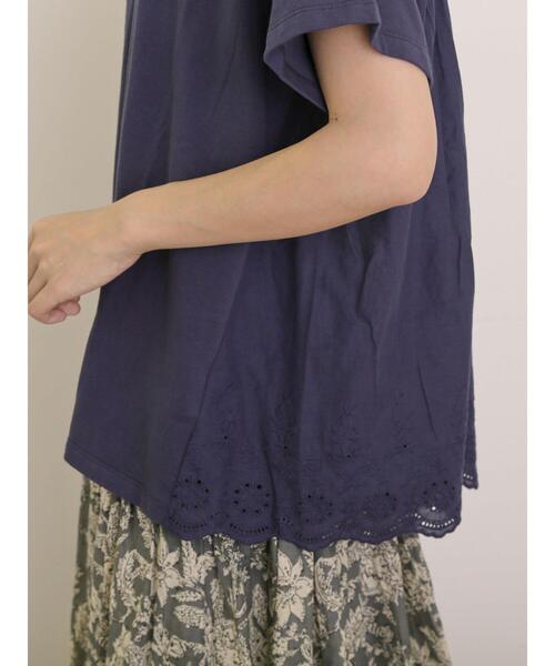 Samansa Mos2（サマンサ モスモス）の「[接触冷感]バックスカラップレースカットソー（Tシャツ/カットソー・レディース・ミント/ネイビー/オフホワイト/ブラック・F）」の8枚目の写真