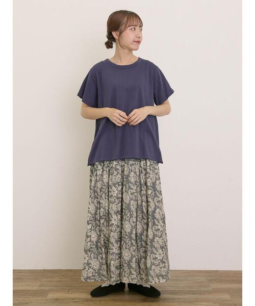 Samansa Mos2（サマンサ モスモス）の「[接触冷感]バックスカラップレースカットソー（Tシャツ/カットソー・レディース・ミント/ネイビー/オフホワイト/ブラック・F）」の10枚目の写真