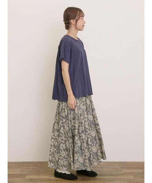 Samansa Mos2（サマンサ モスモス）の「[接触冷感]バックスカラップレースカットソー（Tシャツ/カットソー・レディース・ミント/ネイビー/オフホワイト/ブラック・F）」の11枚目の写真