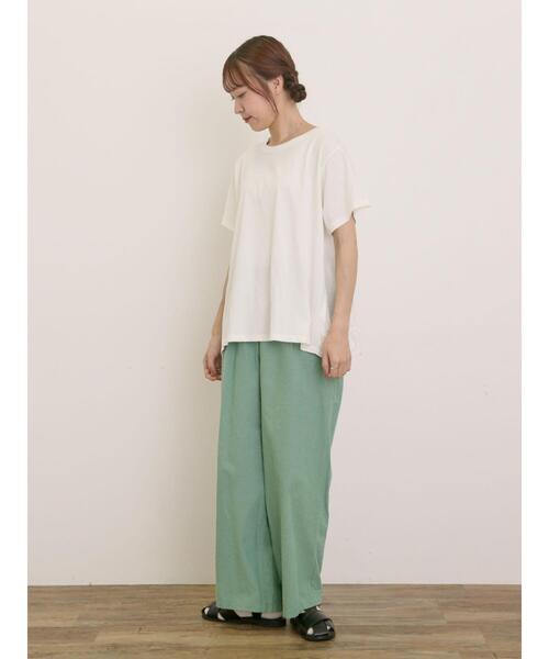 Samansa Mos2（サマンサ モスモス）の「[接触冷感]バックスカラップレースカットソー（Tシャツ/カットソー・レディース・ミント/ネイビー/オフホワイト/ブラック・F）」の19枚目の写真