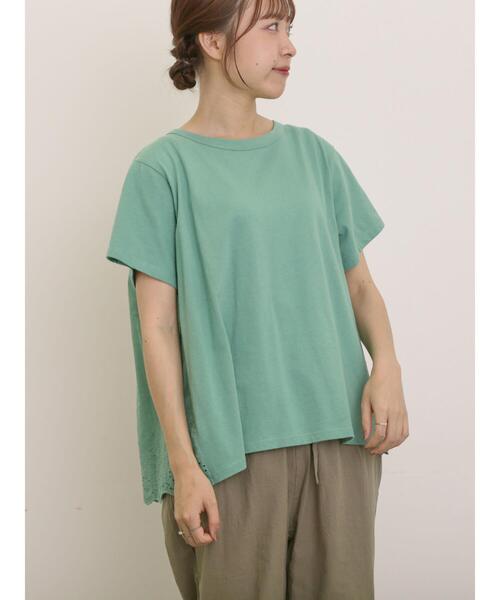 Samansa Mos2（サマンサ モスモス）の「[接触冷感]バックスカラップレースカットソー（Tシャツ/カットソー・レディース・ミント/ネイビー/オフホワイト/ブラック・F）」の22枚目の写真