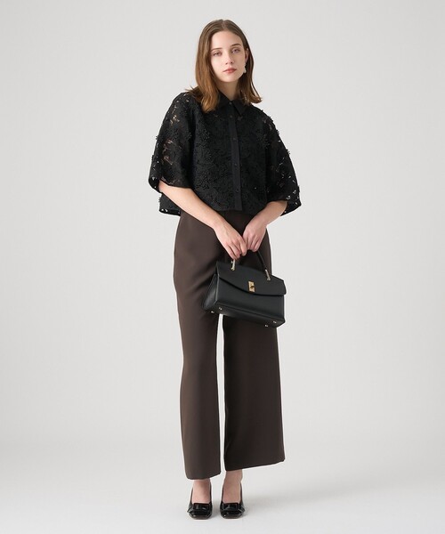 ANAYI（アナイ）の「レース刺繍クロップドシャツ（シャツ/ブラウス・レディース・ブラック/ブラウン・38/36）」の9枚目の写真