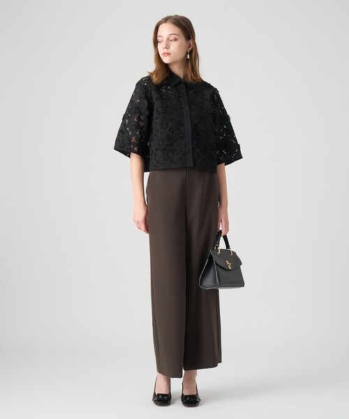 ANAYI（アナイ）の「レース刺繍クロップドシャツ（シャツ/ブラウス・レディース・ブラック/ブラウン・38/36）」の10枚目の写真