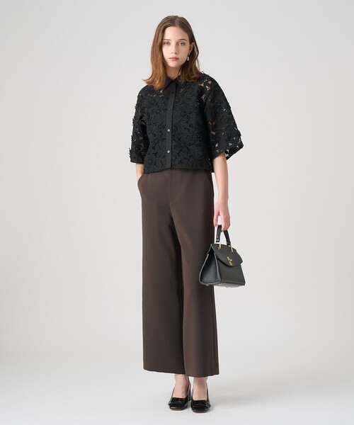 ANAYI（アナイ）の「レース刺繍クロップドシャツ（シャツ/ブラウス・レディース・ブラック/ブラウン・38/36）」の11枚目の写真