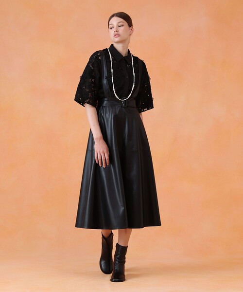 ANAYI（アナイ）の「レース刺繍クロップドシャツ（シャツ/ブラウス・レディース・ブラック/ブラウン・38/36）」の12枚目の写真