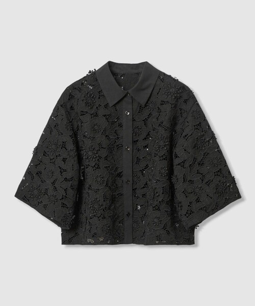 ANAYI（アナイ）の「レース刺繍クロップドシャツ（シャツ/ブラウス・レディース・ブラック/ブラウン・38/36）」の16枚目の写真