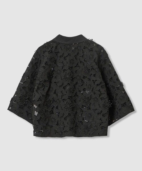 セール】レース刺繍クロップドシャツ（シャツ/ブラウス）｜ANAYI