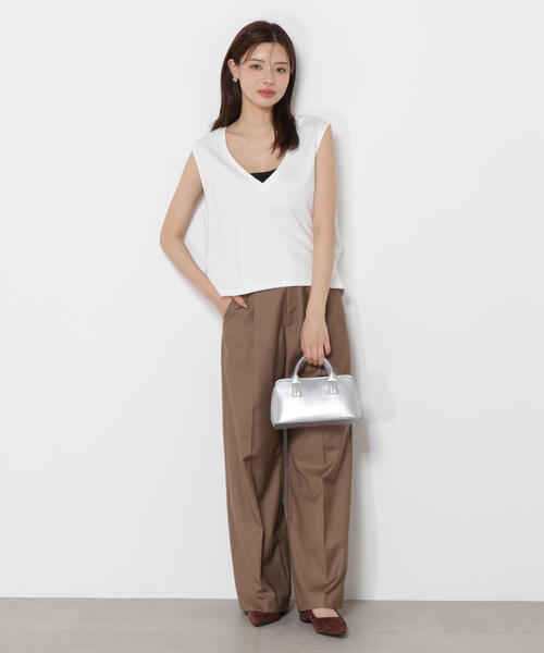 PROPORTION BODY DRESSING(プロポーションボディドレッシング)の「<ウォッシャブル>イージーワイドパンツ / 1215230804(その他パンツ・レディース・ダークグレー/ブラウン・SMALL/MEDIUM/P/S)」の2枚目の写真