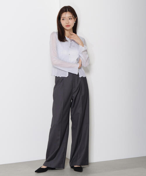 ＜ウォッシャブル＞イージーワイドパンツ / 1215230804