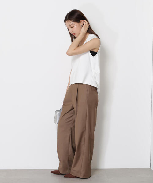 PROPORTION BODY DRESSING(プロポーションボディドレッシング)の「<ウォッシャブル>イージーワイドパンツ / 1215230804(その他パンツ・レディース・ダークグレー/ブラウン・SMALL/MEDIUM/P/S)」の8枚目の写真